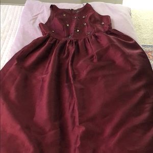 Adrianna Papell Burgundy Beaded Gown